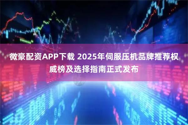 微豪配资APP下载 2025年伺服压机品牌推荐权威榜及选择指南正式发布